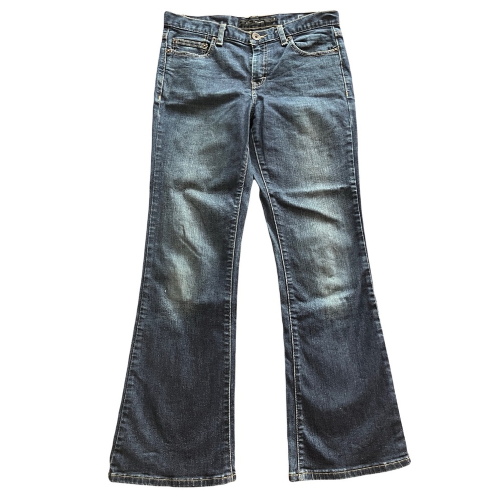 Calvin Klein Flare Dark Blue Denim Jeans Sz 8 EUC